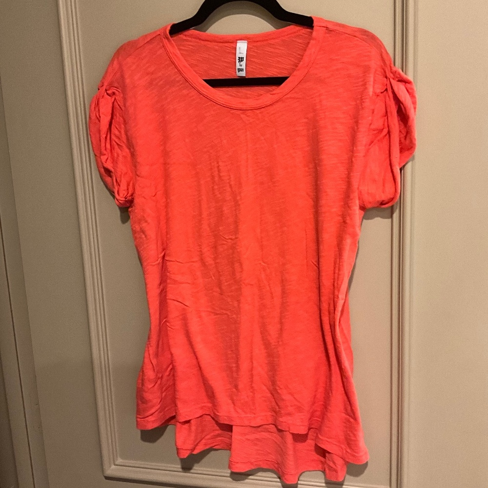 W by Wilt Oversized Small Large USA 100% Cotton Red Short Sleeve Tee Shirt Top
